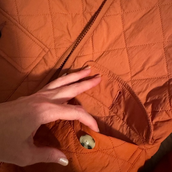Kids Quilted Puffer Jacket - Rust - Picture 3 of 4